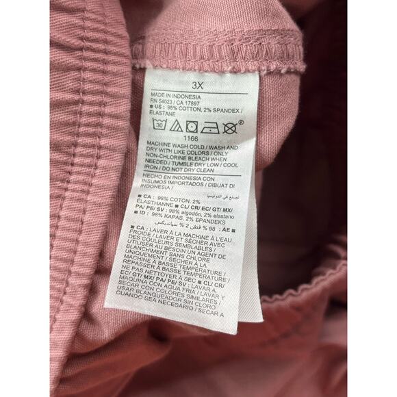 Old Navy Womens Plus 3X Comfort Waistband Puce Pink Straight Elastic Waist Pants - Picture 8 of 16